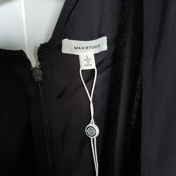 Black Max Studio jumpsuit size Large - Picture 4 of 5